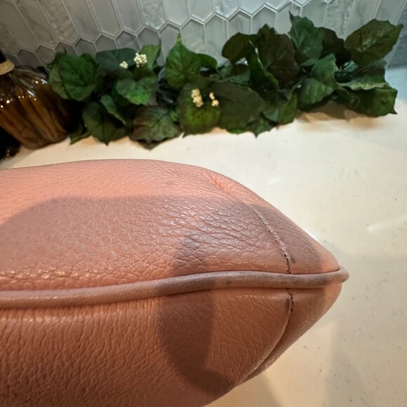 Maxx New York Pink Genuine Leather & Nylon Lined Handbag With Floral Interior De - Picture 9 of 13